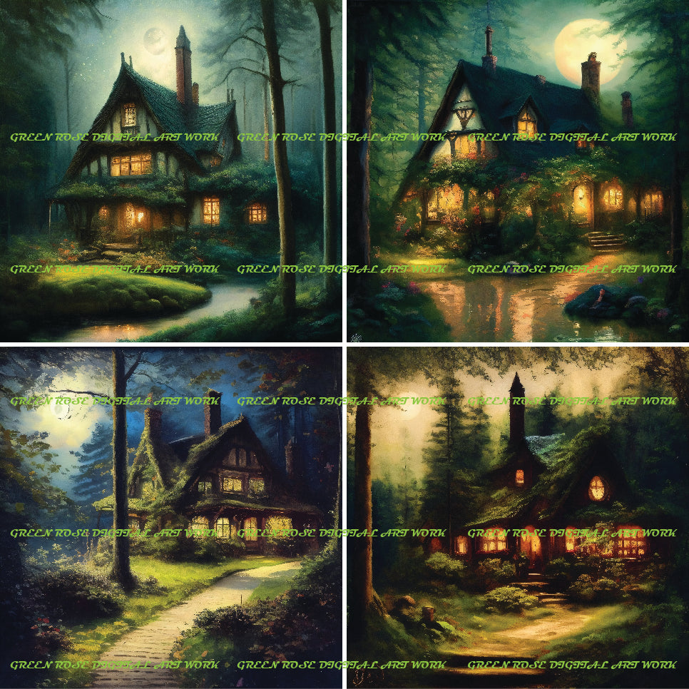 29 Pieces "Dream Home Paintings in Fantasy Forest" Special Graphic Art Design