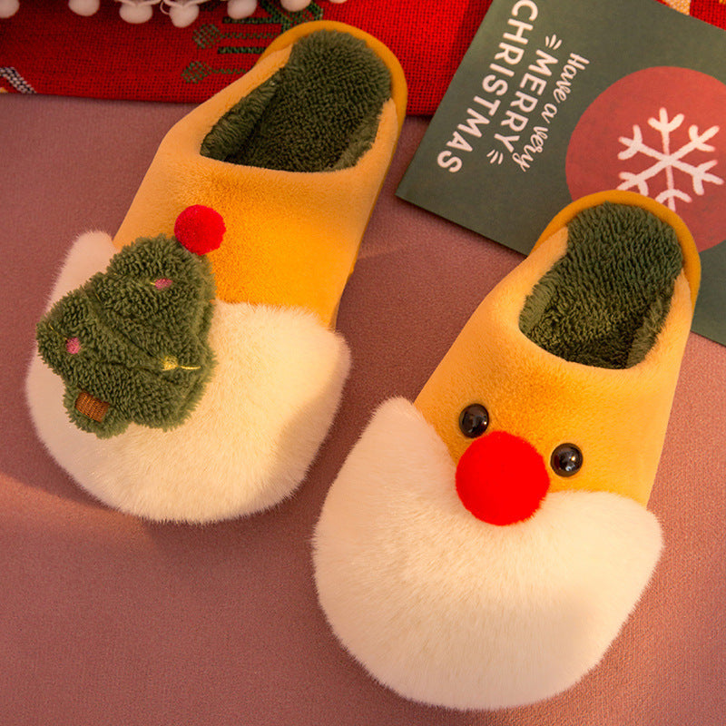 Christmas Cute Santa Claus Plush Non-Slip Slippers