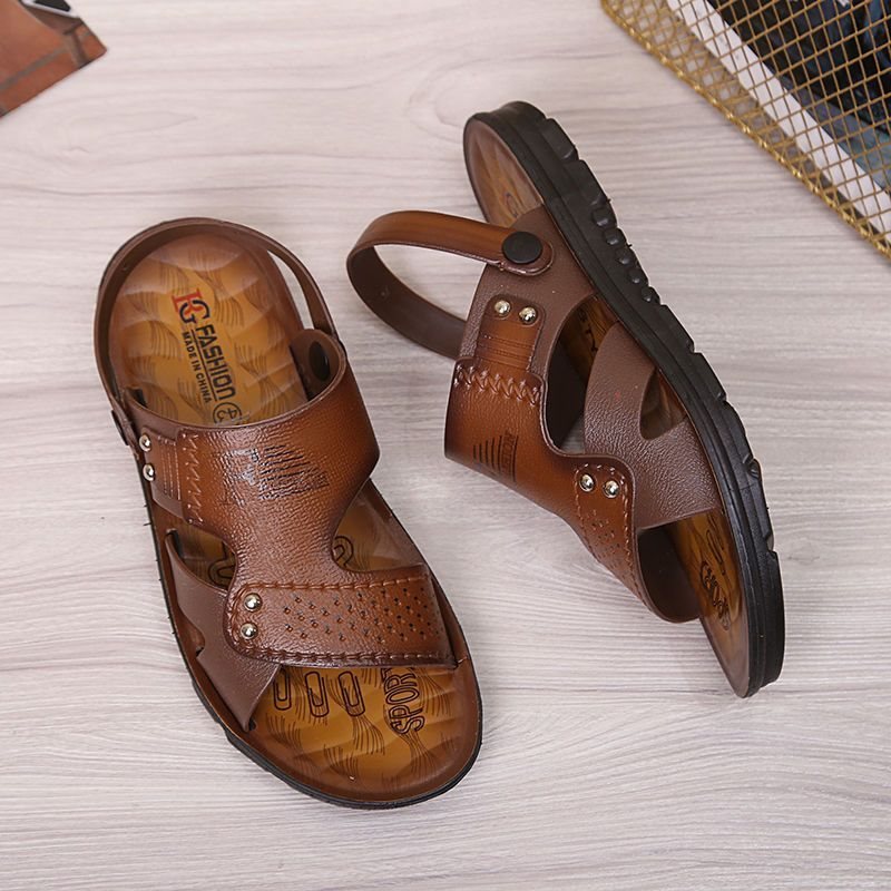 Korean Style Beach Fashion Breathable Oil Injection Men's Sandals