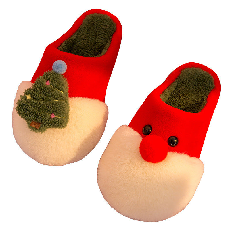 Christmas Cute Santa Claus Plush Non-Slip Slippers