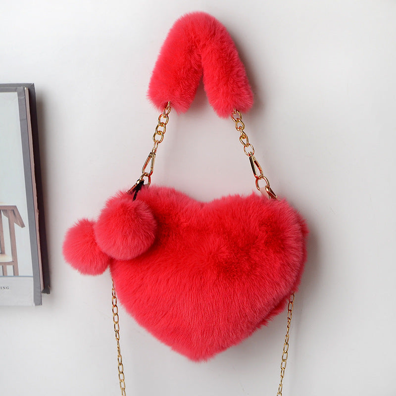 Valentines Soft Plush Love Party Shoulder Bags