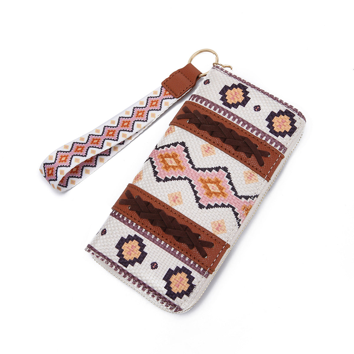 Vintage Cotton and Linen Printed Bohemian Hand-Carrying Card Holder
