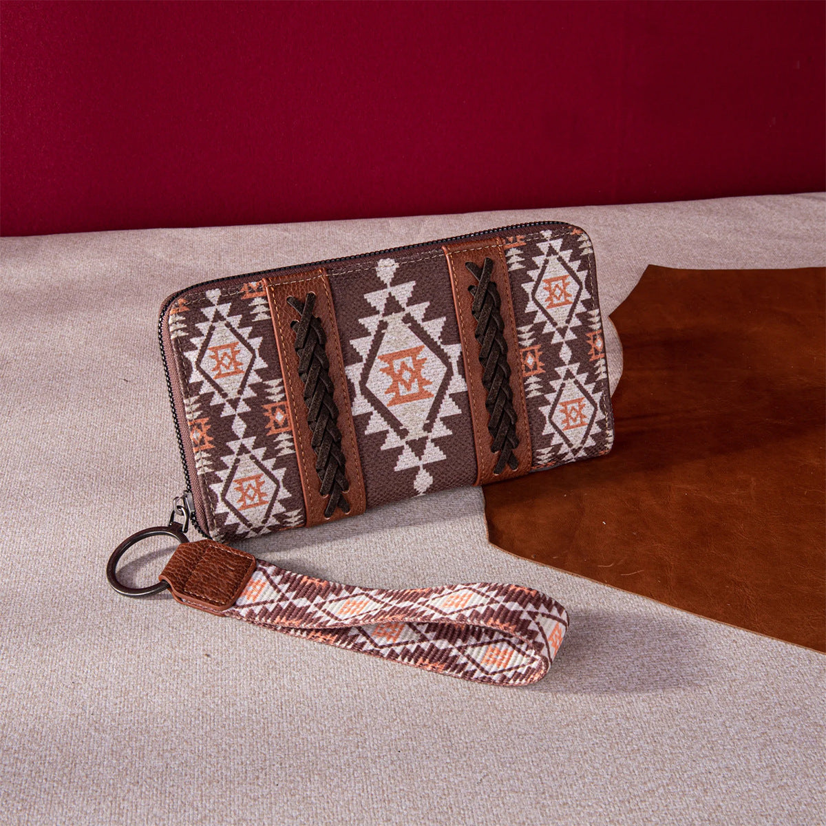 Vintage Cotton and Linen Printed Bohemian Hand-Carrying Card Holder