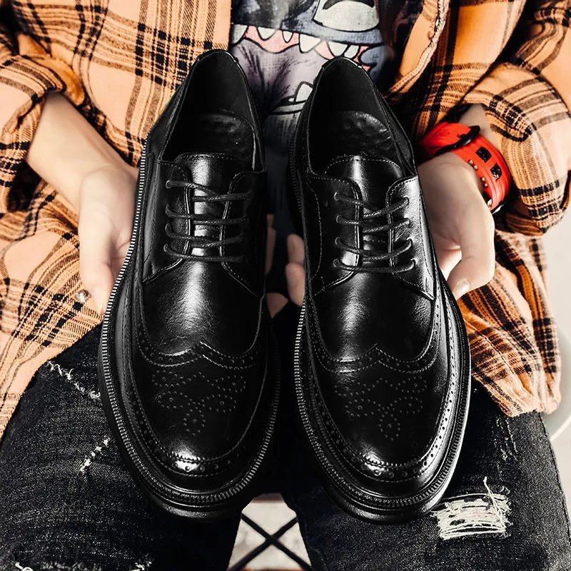 Mens Business Casual Style Trendy British Men's Shoes