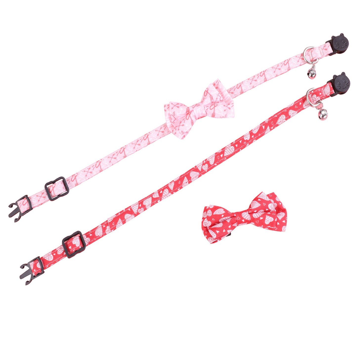 Valentines Day Cat and Dog Leash Bow Tie