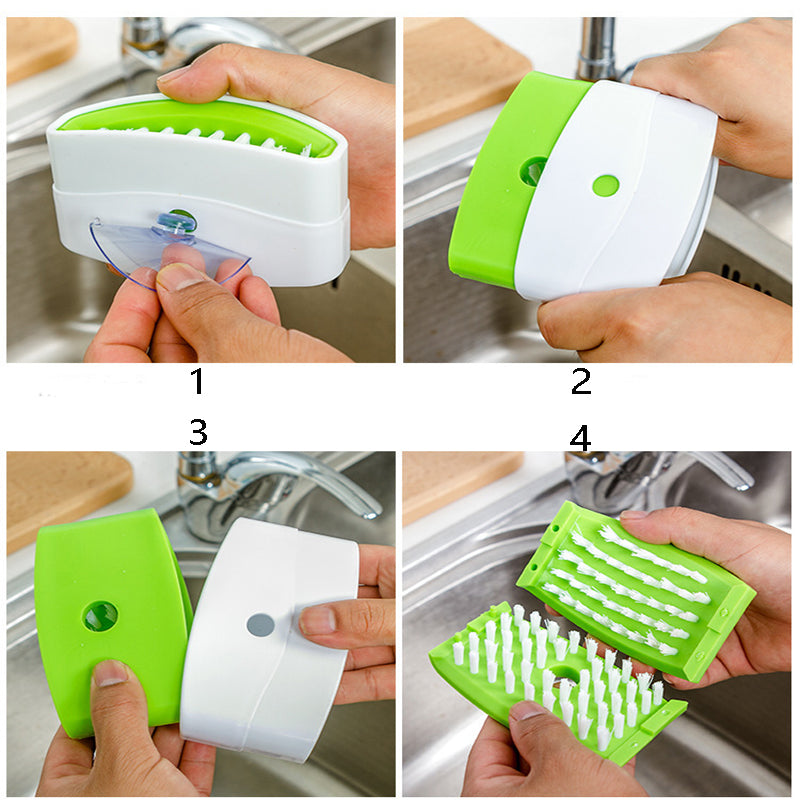 Utensil Cleaning Brush With Suction Cup
