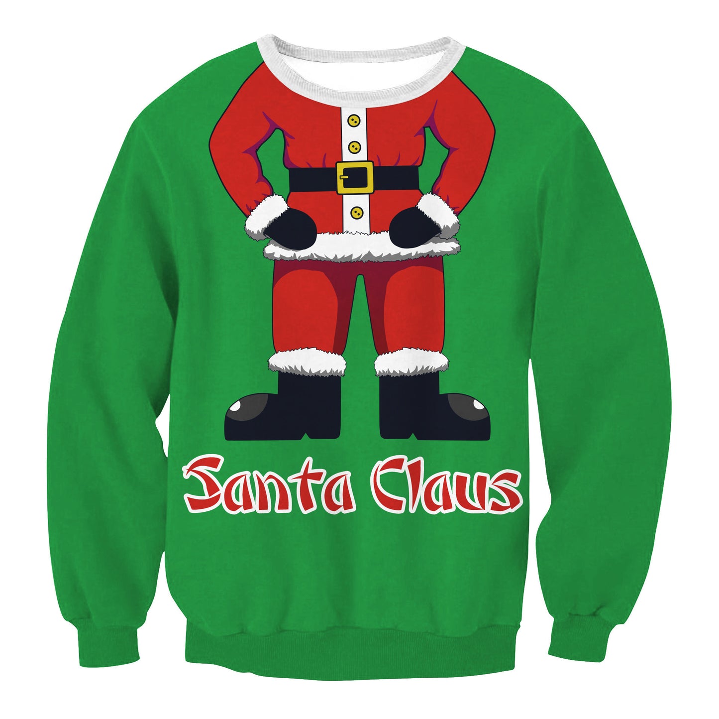 Ugly Christmas Sweater Santa Elf Pullover