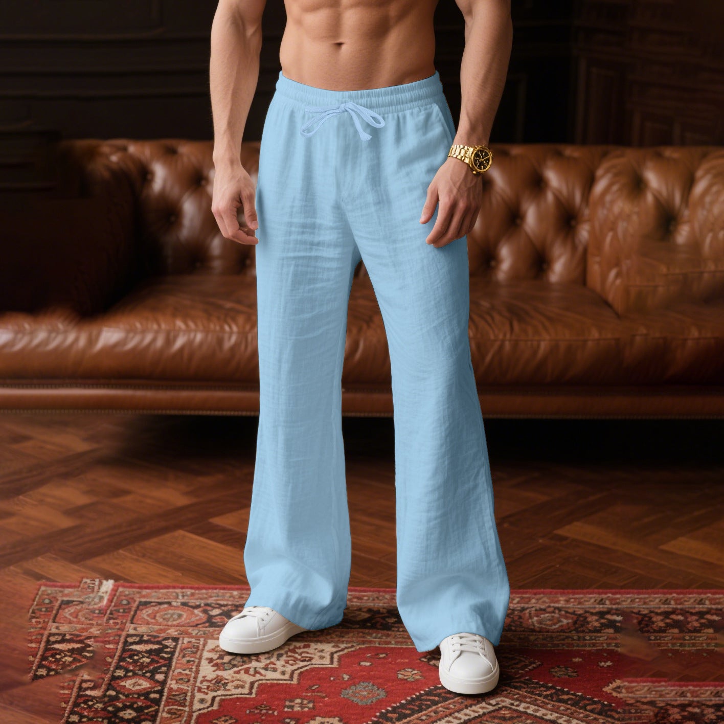 Solid Color Jogging Pants