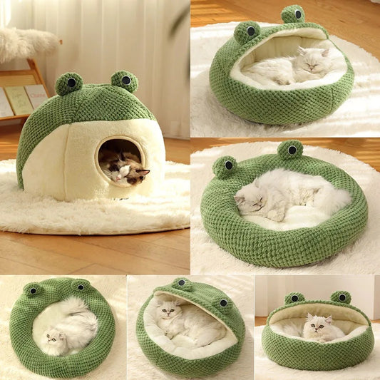 Pet Cat Dog Nest Little Frog Series Warm Plush Mat