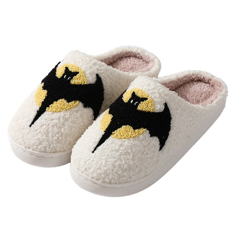 Halloween Bat Cartoon Thermal Winter Cotton Slippers