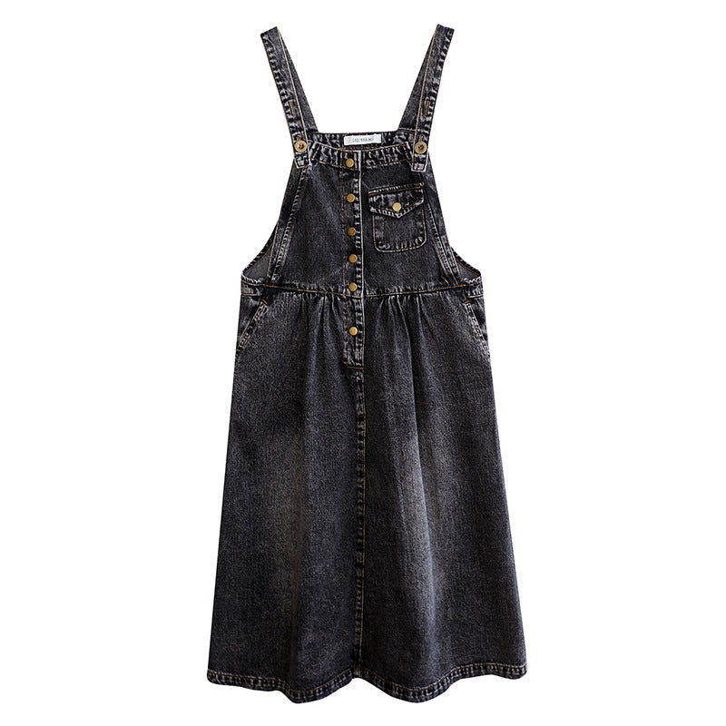 Denim Suspender Dress
