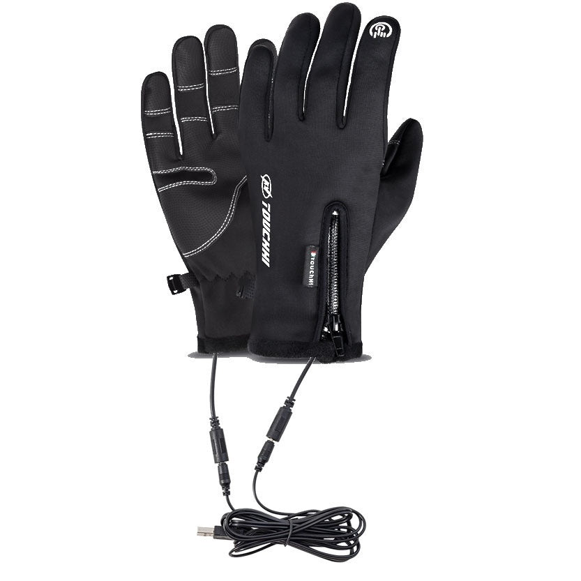 Heating Cycling Gloves Outdoor Heating Polyester Men's Gloves