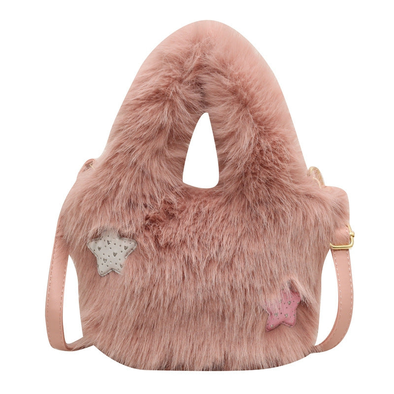 Fall Winter Fashion Plush One-shoulder Crossbody Bag