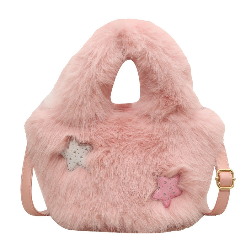 Fall Winter Fashion Plush One-shoulder Crossbody Bag