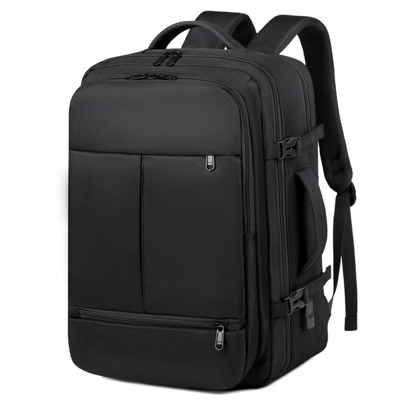 Large Capacity Backpack Multiple Pockets And Zippers Versatile Computer Business Travel