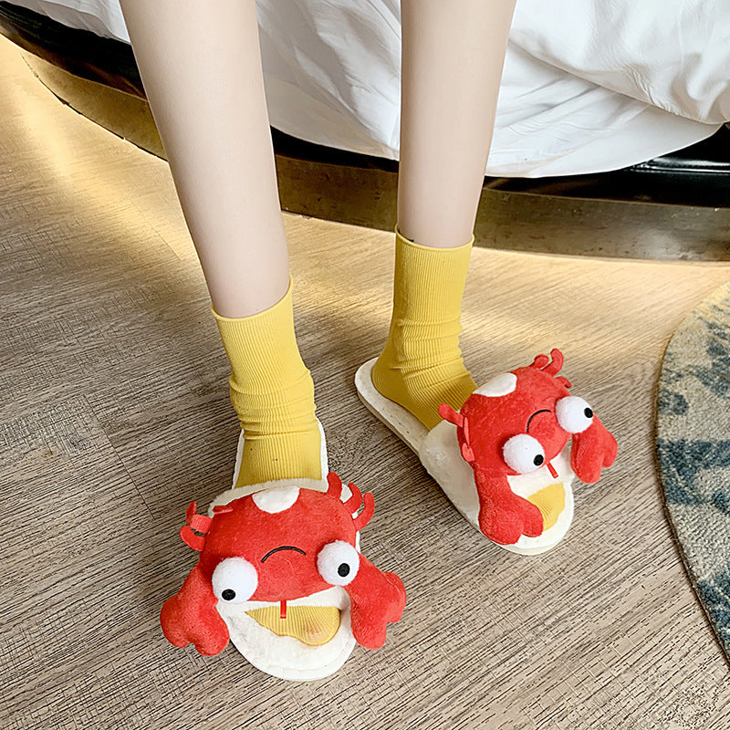 Women's Crayfish Crab Slippers Fashion Cotton Slippers