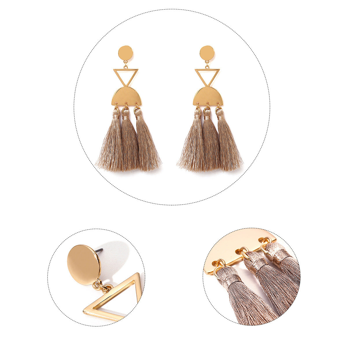 Personality Retro Long Handmade Tassel Earrings Women