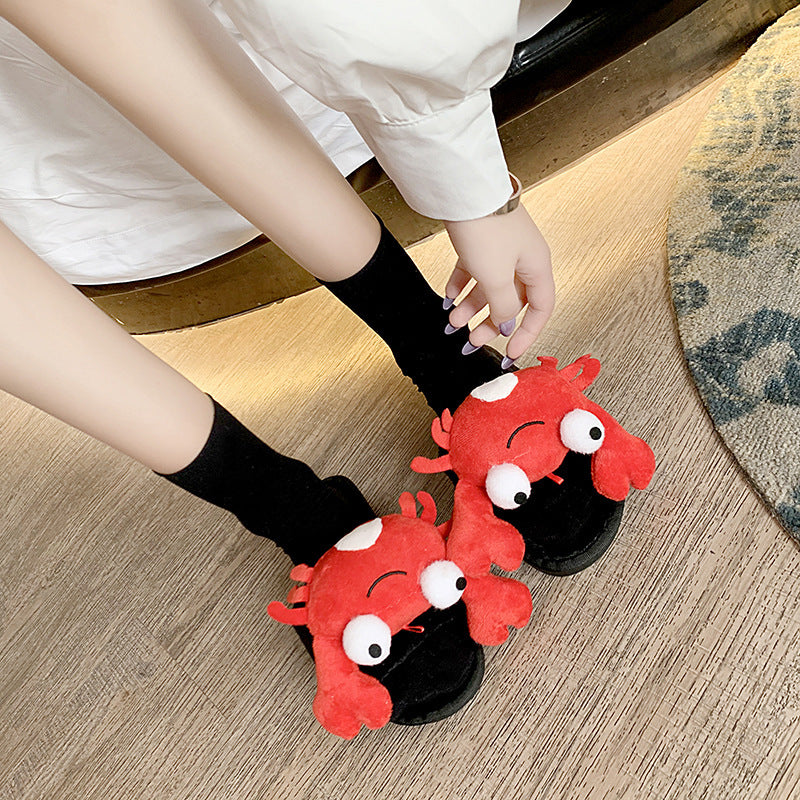 Women's Crayfish Crab Slippers Fashion Cotton Slippers