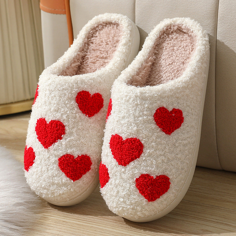 Valentines Indoor Home Plush Thermal Slippers