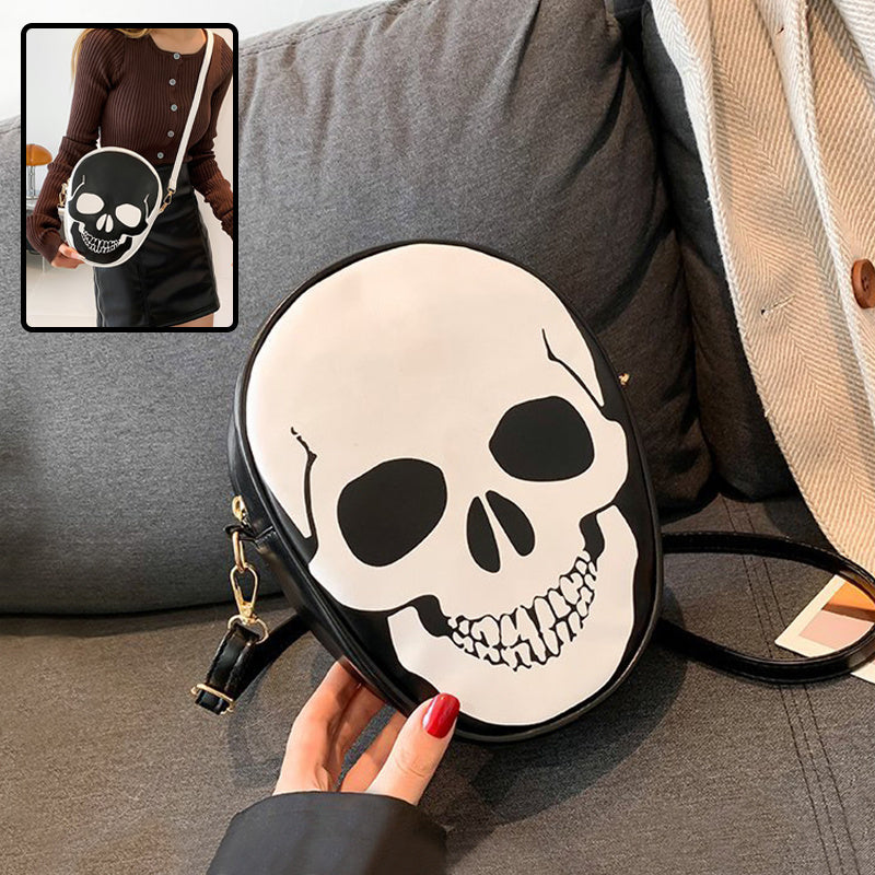 Halloween Skull Shoulder Bag Personality Funny Messenger Bag Kids Couples Outdoor Small Phone Bag For Women