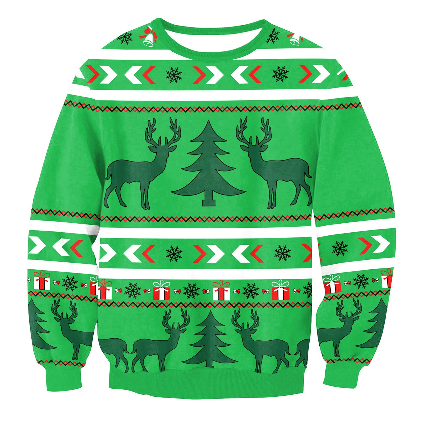 Ugly Christmas Sweater Santa Elf Pullover