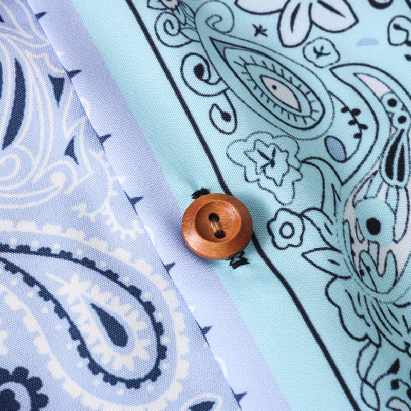 Cashew Full Of Wind Printed Beach Shirt