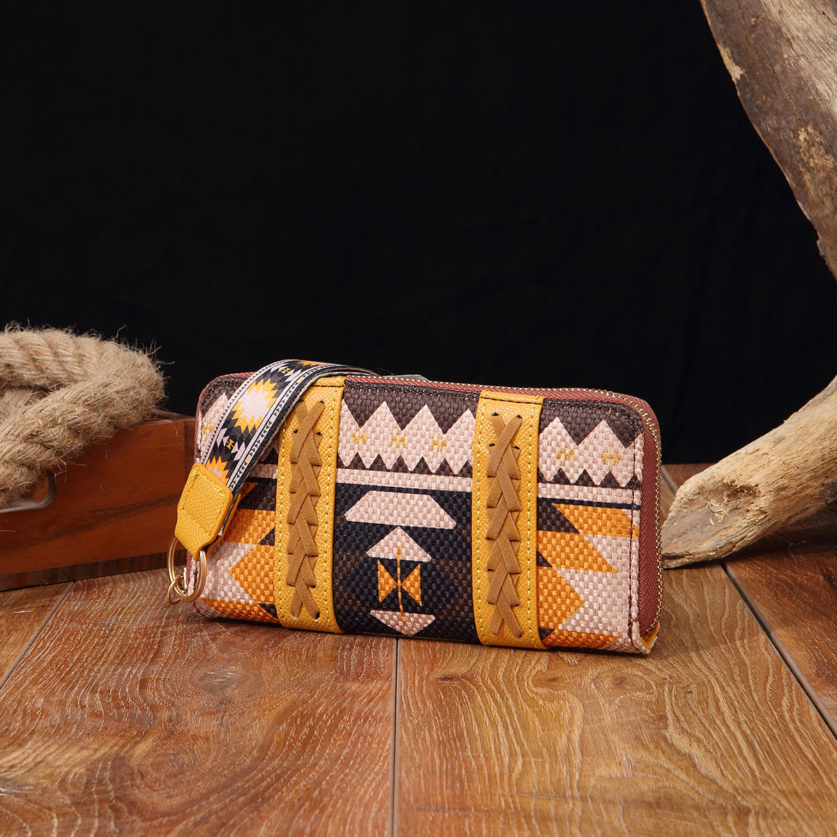 Vintage Cotton and Linen Printed Bohemian Hand-Carrying Card Holder