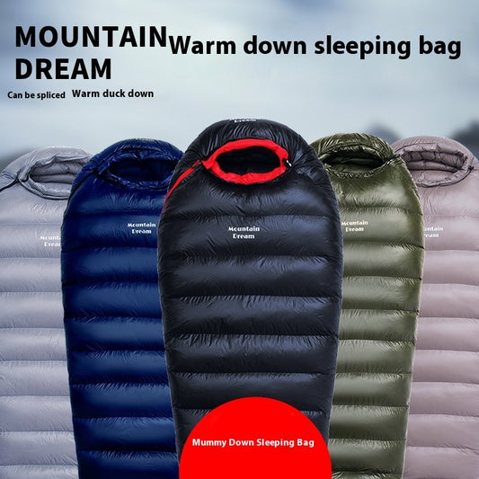 Outdoor Camping Thickened Warm-keeping And Cold-proof Duck Down Sleeping Bag