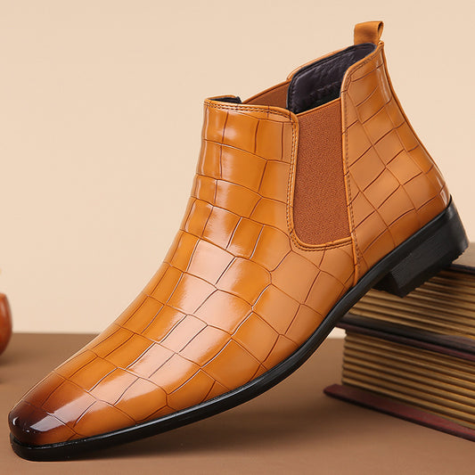 Chelsea Genuine Glossy Business and Casual Boots Shoes