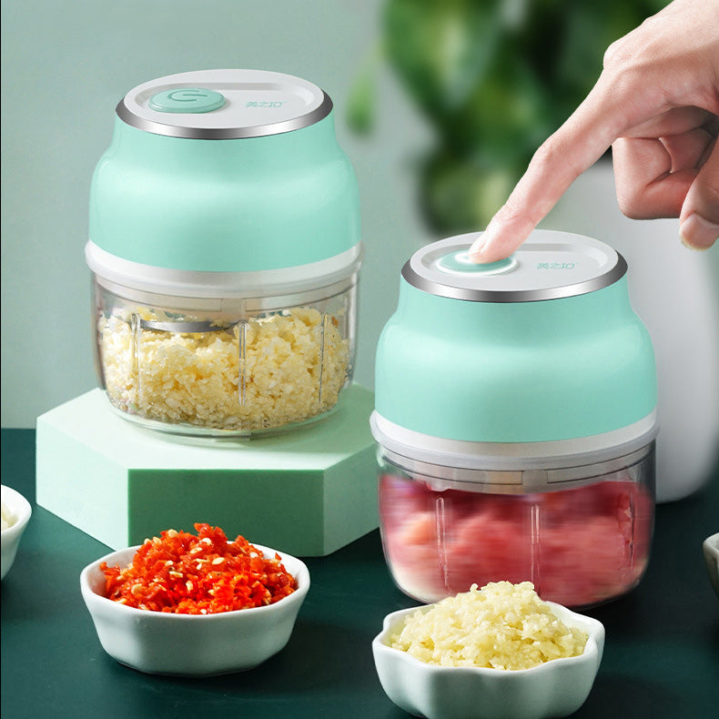 Portable Electric Mini Garlic Press Chopper and Grinder