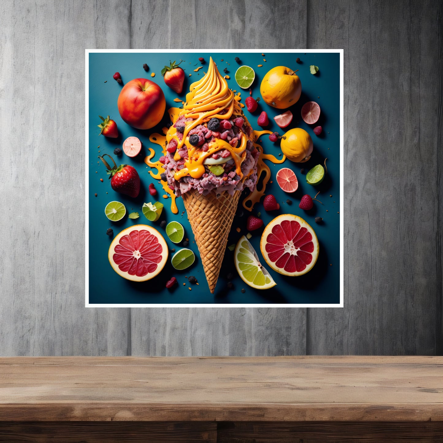 Poster on Premium Matte Paper Fruit Chocolate Ice Cream 3