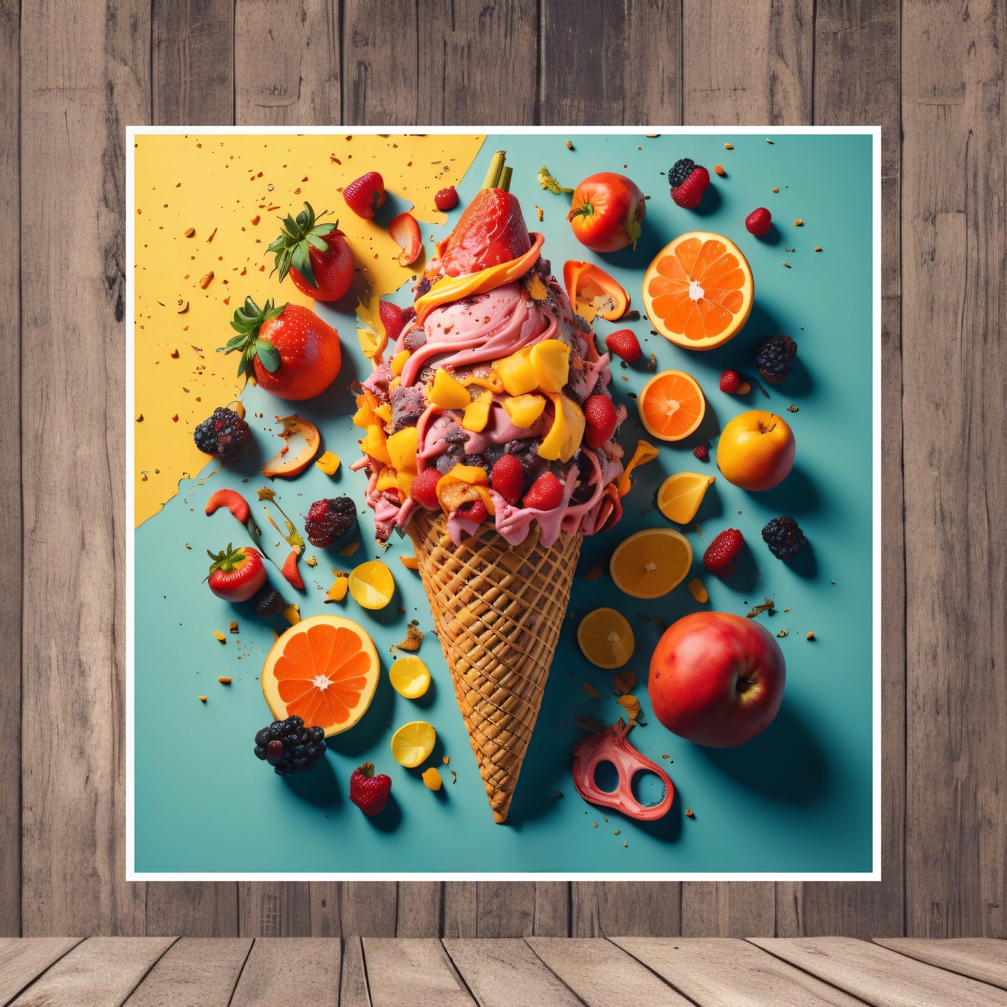 Poster on Premium Matte Paper Fruit Chocolate Ice Cream 4