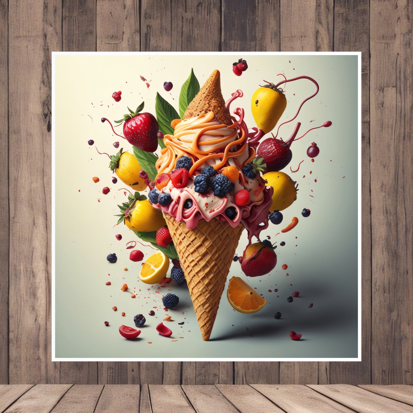 Poster on Premium Matte Paper Fruit Chocolate Ice Cream 5