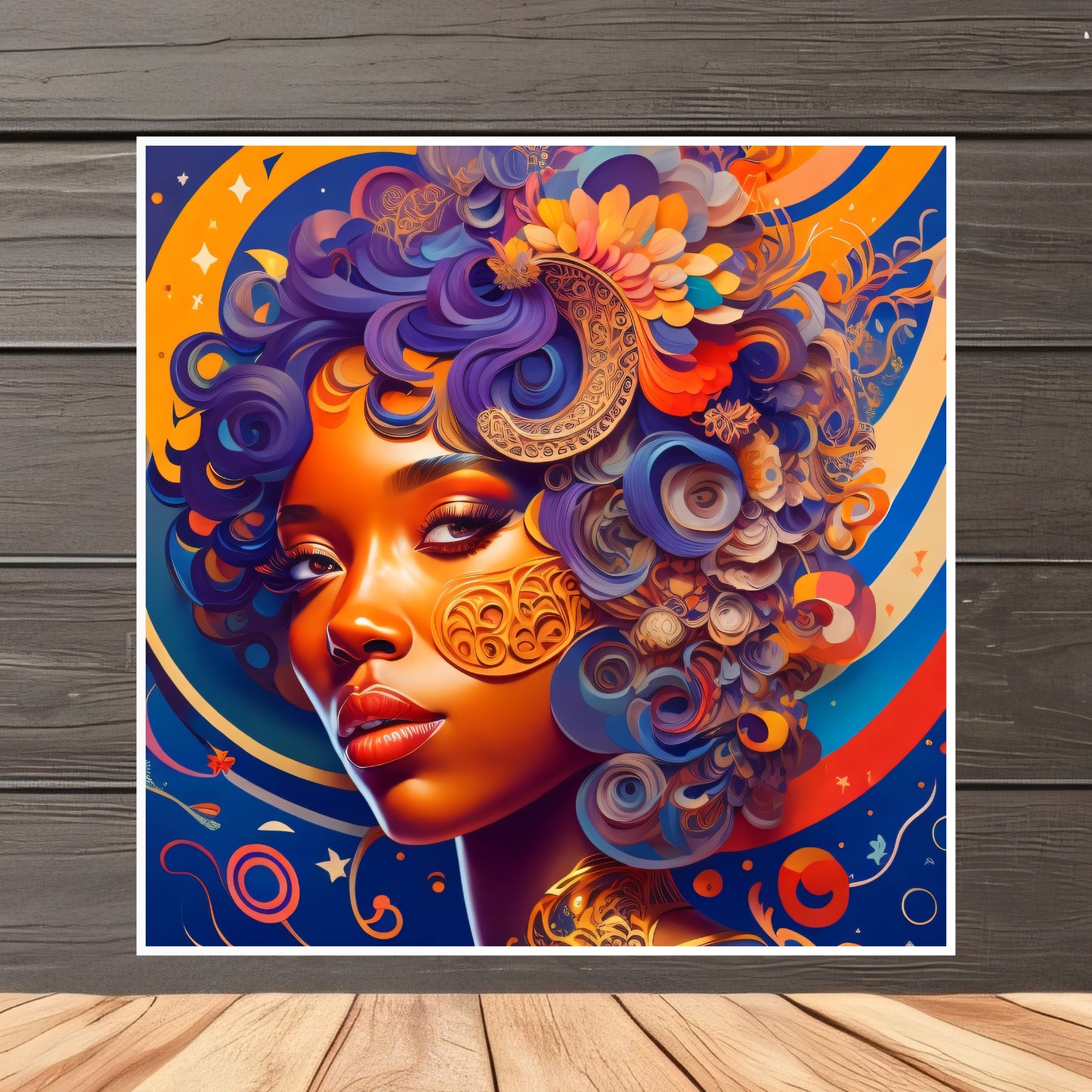 Poster on Premium Matte Paper Angel of Africa Black Girl Portrait Art Design 11